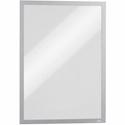 DURABLE Duraframe Tabloid-sz Adhesive Frame - 11" x 17" Frame Size - Rectangle - Horizontal, Vertical - Dual-sided, Magnetic, Self-adhesive - Silver - 2 / Pack