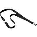 DURABLE Premium Textile Lanyard - Black - 10 / Box