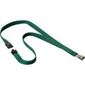 DURABLE Premium Textile Lanyard - Dark Green - 10 / Box