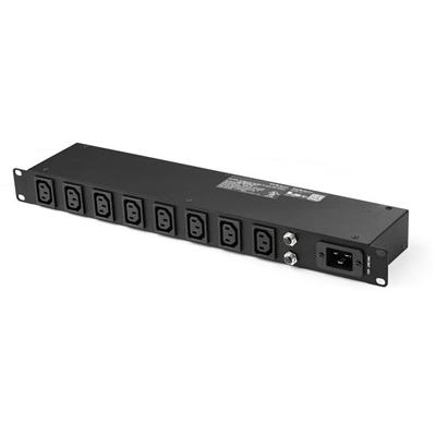 StarTech.com 8-Outlet PDU - IEC 60320 C20 - 8 x IEC 60320 C13 - 120 V AC, 230 V AC - 1920 W - 1U - Horizontal - Rack-mountable