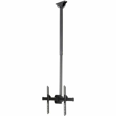StarTech.com Ceiling Mount for Flat Panel Display, LCD Display, LED Display, Plasma Display, Curved Screen Display - Black - Height Adjustable - 1 Display(s) Supported - 32" to 75" Screen Support - 110.50 lb Load Capacity - 600 x 400, 400 x 200, 400 