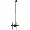 StarTech.com Ceiling Mount for Flat Panel Display, LCD Display, LED Display, Plasma Display, Curved Screen Display - Black - Height Adjustable - 1 Display(s) Supported - 32" to 75" Screen Support - 110.50 lb Load Capacity - 600 x 400, 400 x 200, 400 