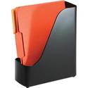 Officemate 2200 Series Executive Plastic Magazine File, Black - Black - Plastic - 1 Each