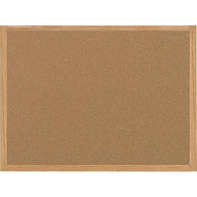 Bi-office Oak Frame Cork Bulletin Board - 36" Board Height x 48" Board Width - Natural Cork Surface - Self-healing, Durable, Resilient, Environmentally Friendly - Oak Medium Density Fiber (MDF) Frame - 1 Each