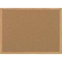 Bi-office Oak Frame Cork Bulletin Board - 36" Board Height x 48" Board Width - Natural Cork Surface - Self-healing, Durable, Resilient, Environmentally Friendly - Oak Medium Density Fiber (MDF) Frame - 1 Each
