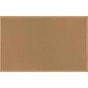 Bi-office Oak Frame Cork Bulletin Board - 48" Board Height x 72" Board Width - Natural Cork Surface - Self-healing, Durable, Resilient, Environmentally Friendly - Oak Medium Density Fiber (MDF) Frame - 1 Each