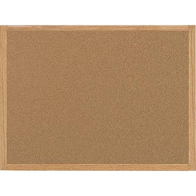 MasterVision Oak Frame 3'x2' Cork Bulletin Board - 24" Board Height x 36" Board Width - Cork Surface - Self-healing - Oak Frame - 1 Each