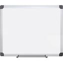 MasterVision Super Value Lacquered Steel Dry Erase Board - 36" (3 ft) Width x 24" (2 ft) Height - Lacquered Steel Surface - Anodized Aluminum Frame - Rectangle - Horizontal/Vertical - Magnetic - 1 Each