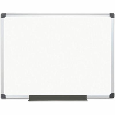 MasterVision Super Value Lacquered Steel Dry Erase Board - 48" (4 ft) Width x 36" (3 ft) Height - Lacquered Steel Surface - Anodized Aluminum Frame - Rectangle - Horizontal/Vertical - Magnetic - 1 Each
