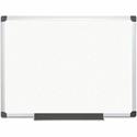 MasterVision Super Value Lacquered Steel Dry Erase Board - 48" (4 ft) Width x 36" (3 ft) Height - Lacquered Steel Surface - Anodized Aluminum Frame - Rectangle - Horizontal/Vertical - Magnetic - 1 Each