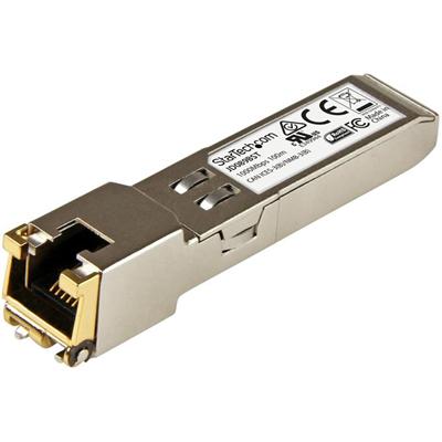 StarTech.com HP JD089B Compatible SFP Transceiver Module - 10/100/1000BASE-TX - For Data Networking, Optical Network - 1 x RJ-45 10/100/1000Base-T Network LAN - Twisted Pair1.25 Gigabit Ethernet - 10/100/1000Base-T - Hot-pluggable, Hot-swappable - 1 