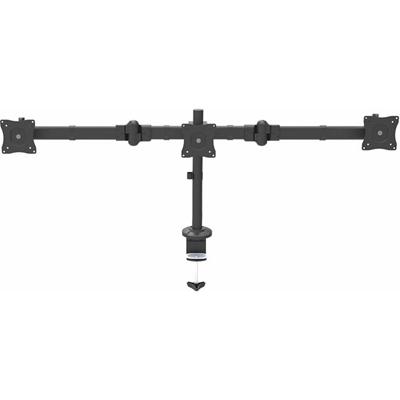 StarTech.com Mounting Arm for Monitor, LCD Display, LED Display - Height Adjustable - 3 Display(s) Supported - 13" to 27" Screen Support - 52.80 lb Load Capacity - 75 x 75, 100 x 100 - Steel - 1 Each
