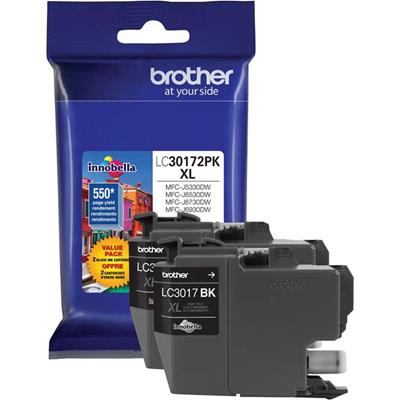 Brother Innobella LC30172PK Original High Yield Inkjet Ink Cartridge - Black - 2 / Pack - 550 Pages Black (Per Cartridge)