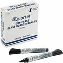 Quartet Premium Dry-Erase Markers for Glass Boards - Bullet Marker Point - Erasable - Black Ink - 1 Dozen