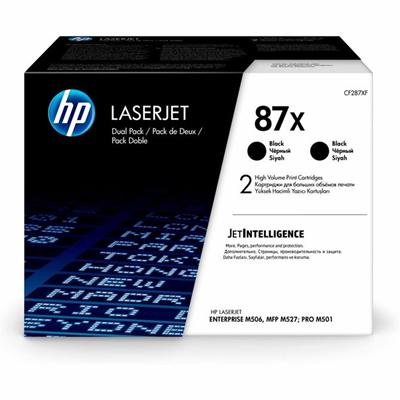 HP 87X (CF287XD) Original High Yield Laser Toner Cartridge - Black - 1 Carton - 36000 Pages