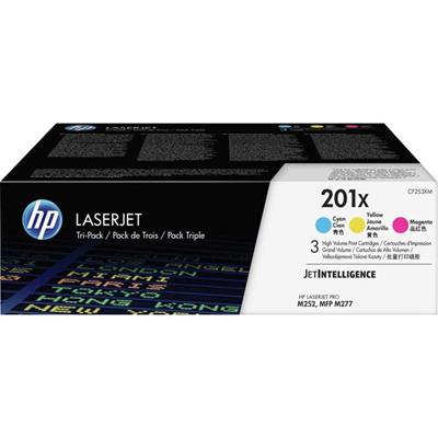 HP 201X (CF253XM) Original High Yield Laser Toner Cartridge - Cyan, Magenta, Yellow - 1 Carton - 2300 Pages (Per Cartridge)