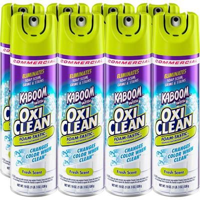 Kaboom Foam-Tastic Bathroom Cleaner - For Multi Surface - Ready-To-Use - 19 oz (1.19 lb) - Fresh Scent - Recommended For: Soap Scum Remover - Scrub-free - Clear - 8 / Carton