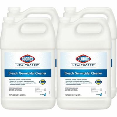 Clorox Healthcare Bleach Germicidal Cleaner Refill - Concentrate - 128 fl oz (4 quart) - Refillable, Disinfectant, Fast Acting, Cleanse, Anti-corrosive, Versatile, Antibacterial - White - 4 / Carton