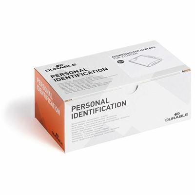 DURABLE 8013/8224 Replacement ID Card Holder - Support 3.35" x 2.13" Media - Transparent - 10 / Box