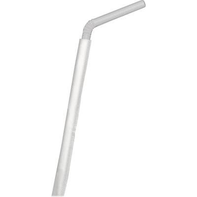 D&W Dispoz-o Straws - 7.8" Length - Polypropylene - Translucent - 400/Pack - 4 / Carton