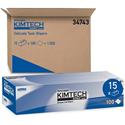 KIMTECH Delicate Task Wipers - Pop-Up Box - For Laboratory - Absorbent - White - 100/Box - 15 / Carton