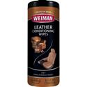 Weiman Products Leather Wipes - For Multipurpose - 8" Length x 7" Width - Pre-moistened, UV Protection - White - 30/Tub - 1 Each