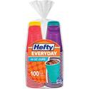 Hefty Everyday 16 oz Disposable Party Cups - 16 fl oz - Assorted Bright - Cold Drink, Party - 100 / Pack