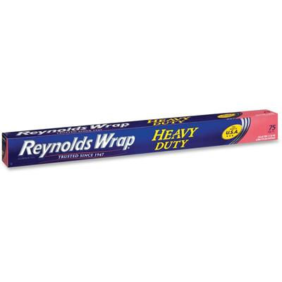 Reynolds Wrap Wrap Heavy Duty Aluminum Foil - 18" Width x 50 ft Length - Moisture Proof, Odor Proof, Grease Proof, Durable, Heat Resistant, Cold Resistant, Heavy Duty - Aluminum - Silver - 1 Each
