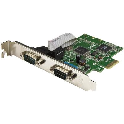 StarTech.com 2-Port PCI Express Serial Card with 16C1050 UART - RS232 - Low-profile Plug-in Card - PCI Express x1 - PC, Linux - 2 x Number of Serial Ports External - 1 - TAA Compliant