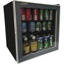 Avanti 1.6 cubic foot Beverage Cooler - 1.60 ft³ - Auto-defrost - Undercounter - Reversible - 1.60 ft³ Net Refrigerator Capacity - 120 V AC - 265 kWh per Year - Black - Freestanding