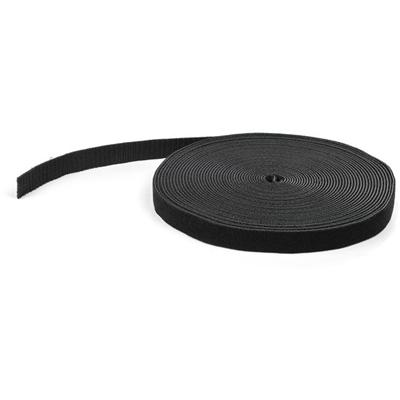 StarTech.com Hook-and-Loop Cable Tie - 50 ft. Bulk Roll - Tie Strap - Black - 50 ft Length - Fabric - 1 Each