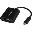 StarTech.com USB-C to VGA Adapter - with Presentation Mode Switch - 1920x1200 - 1 x 24-pin Type C USB Male - 1 x 15-pin HD-15 VGA Female - 1920 x 1200 Supported - Black - 1 Each - TAA Compliant