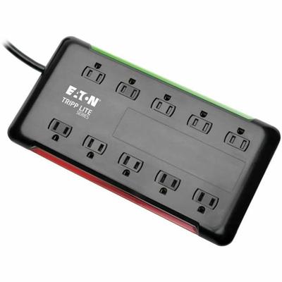 Tripp Lite series Protect It! 10-Outlet Surge Protector, 6 ft. Cord, 2880 Joules, Black Housing - 10 x NEMA 5-15R - 1800 VA - 2880 J - 120 V AC Input - 6 ft