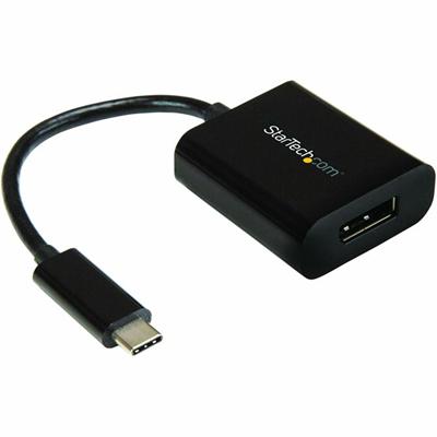 StarTech.com USB-C to DisplayPort Adapter - 4K 60Hz - 1 x 24-pin USB Type C - Male - 1 x 20-pin DisplayPort 1.4 Digital Audio/Video - Female - Black - 1 Each