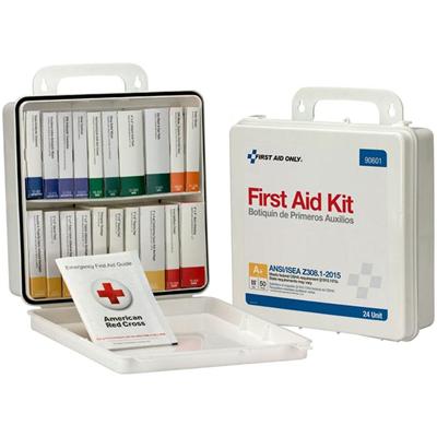 First Aid Only 50-Person Unitized Plastic First Aid Kit - ANSI Compliant - 24 x Piece(s) For 50 x Individual(s) - 3" Height x 10" Width10" Length - Plastic Case - 1 Kit