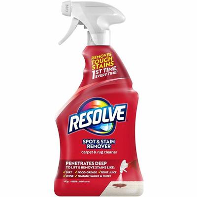 Resolve Stain Remover Cleaner - For Carpet - 22 fl oz (0.7 quart) - Fresh Linen Scent - Recommended For: Stain Remover - Odor Neutralizer - Light Yellow - 1 Each