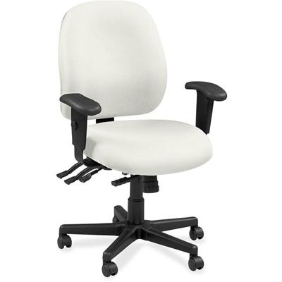Eurotech Executive Chair - Dillon Snow - Vinyl, Fabric - 1 Each