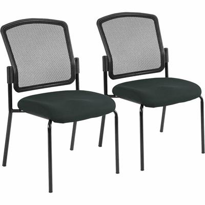 Eurotech dakota 2 Stackable - Black Seat Color - Vinyl Seat Material - Four-legged Base - Dillon Black - 2 / Carton