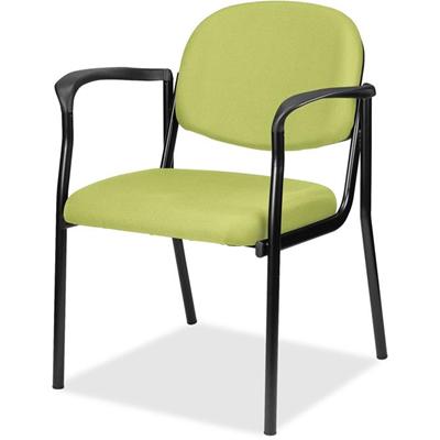 Eurotech dakota with Arms - Apple Green Seat Color - Fabric, Vinyl Seat Material - Apple Green Back Color - Vinyl, Fabric Back Material - Four-legged Base - Dillon Apple Green - 2 / Carton