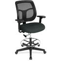 Eurotech Utility Stool - Dillon Black - Vinyl - 1 Each