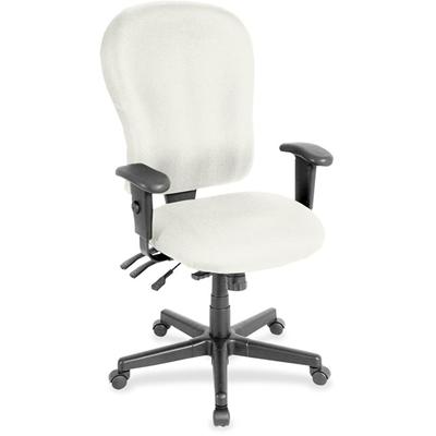Eurotech 4x4xl High Back Task Chair - Snow Seat Color - Vinyl Seat Material - Snow Back Color - Vinyl Back Material - High Back - 5-star Base - Dillon Snow - Armrest - 1 Each
