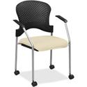 Eurotech Breeze Chair with Casters - Buff Seat Color - Vinyl Seat Material - Plastic Back Material - Gray Frame Color - Four-legged Base - Dillon Buff - 1 Each