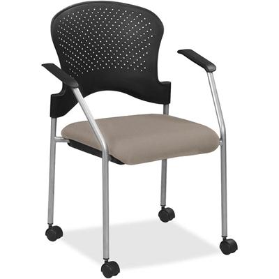 Eurotech Breeze Chair with Casters - Stratus Seat Color - Vinyl Seat Material - Plastic Back Material - Gray Frame Color - Four-legged Base - Dillon Stratus - 1 Each