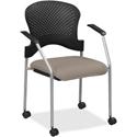 Eurotech Breeze Chair with Casters - Stratus Seat Color - Vinyl Seat Material - Plastic Back Material - Gray Frame Color - Four-legged Base - Dillon Stratus - 1 Each