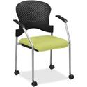 Eurotech Breeze Chair with Casters - Apple Green Seat Color - Vinyl Seat Material - Plastic Back Material - Gray Frame Color - Four-legged Base - Dillon Apple Green - 1 Each