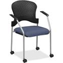 Eurotech Breeze Chair with Casters - Ocean Seat Color - Vinyl Seat Material - Plastic Back Material - Gray Frame Color - Four-legged Base - Dillon Ocean - 1 Each