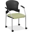 Eurotech Breeze Chair with Casters - Sage Seat Color - Vinyl Seat Material - Plastic Back Material - Gray Frame Color - Four-legged Base - Dillon Sage - 1 Each