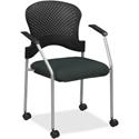 Eurotech Breeze Chair with Casters - Black Seat Color - Vinyl Seat Material - Plastic Back Material - Gray Frame Color - Four-legged Base - Dillon Black - 1 Each