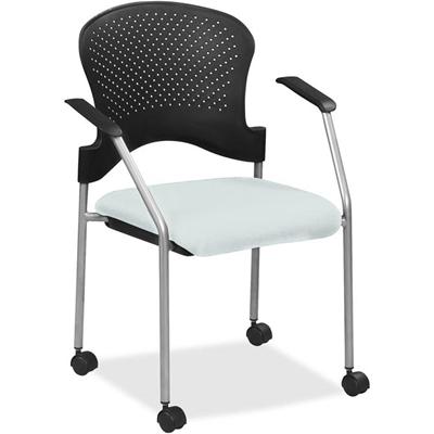 Eurotech Breeze Chair with Casters - Breezy Seat Color - Fabric, Vinyl Seat Material - Breezy Back Color - Plastic Back Material - Gray Frame Color - Four-legged Base - Castillo Breezy - Armrest - 1 Each