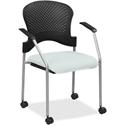 Eurotech Breeze Chair with Casters - Breezy Seat Color - Fabric, Vinyl Seat Material - Breezy Back Color - Plastic Back Material - Gray Frame Color - Four-legged Base - Castillo Breezy - Armrest - 1 Each